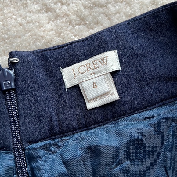 J. Crew Navy Pleated Skirt - Picture 10 of 11